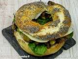 Bagels aux saveurs du Sud (légumes grillés, tapenade et parmesan)