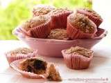 Muffins  lait ribot, flocons d'avoine et cerises  pour un mercredi gourmand