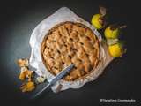 Tourte aux pommes, coings, miel, safran et noisettes, pâte sans gluten