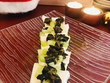 Carpaccio de Mozzarella Céleri et Pesto d’Anchois