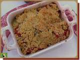 Crumble aux tomates parfumées au basilic