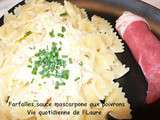 Farfalles, sauce mascarpone aux poivrons (concours)