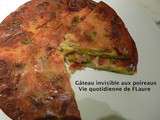 Gâteau invisible aux poireaux