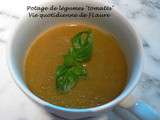 Potage de légumes  tomatés 