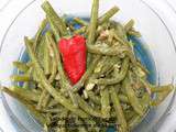 Salade de haricots verts et cuisses de poulet au barbecue