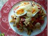 Salade de spätzle aux maquereaux et légumes