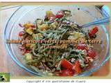 Salade haricots verts, pommes de terre et tomates