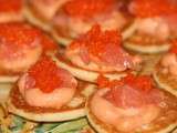 Petit Apéro Joli Et Facile...Blinis d'Oeufs De Truite