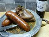 Saucisse de Morteau, jarret de porc et lentilles