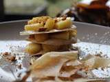 Feuilles de brick mousse de marrons et pommes