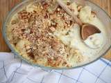 Gratin de chou-fleur, fromage de brebis et amandes