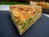 Quiche de printemps : fèves, oignons nouveaux et faisselle