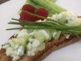 Canicule : tartine concombre mozzarelle