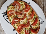 Bruschetta courgette, tomate, chorizo et mozzarella