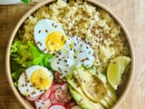 Buddha bowl oeuf avocat boulgour et radis