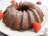 Bundt cake chocolat et fraises