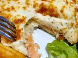 Croque-monsieur au saumon fumé et fromage ail et fines herbes