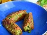 Croquettes aux petits pois et zaatar