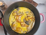 Poularde au vin jaune et morilles