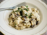 Risotto au chèvre et champignons