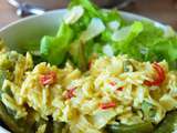 Riz au curry, coco et haricots verts