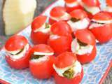 Tomates cerises au fromage et pesto