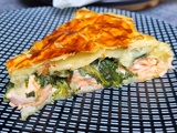 Tourte au saumon et épinards