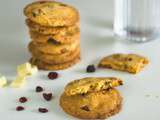 Cookies au chocolat blanc et cranberries