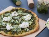 Pizza verde {pesto, courgette, ricotta}