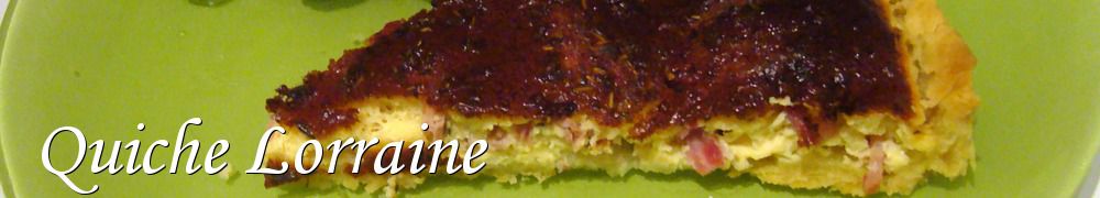 Recettes de Quiche Lorraine